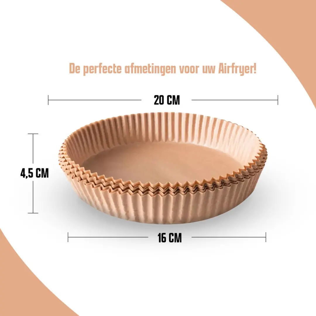 Inventum Airfryer Bakpapier - 50 Stuks - Bruin