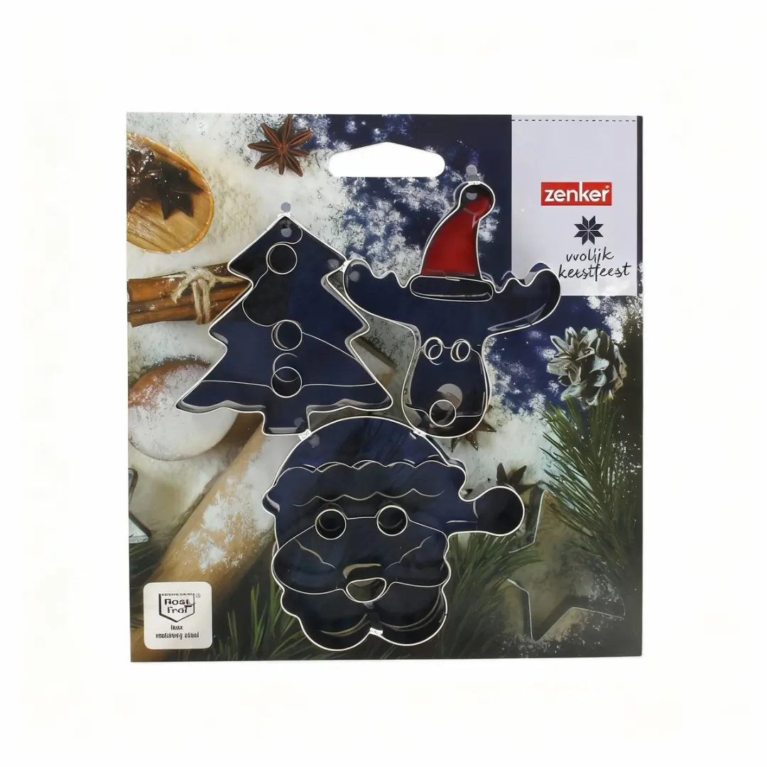 Zenker Kerstuitstekers Set - 3 Stuks - Roestvrij Staal