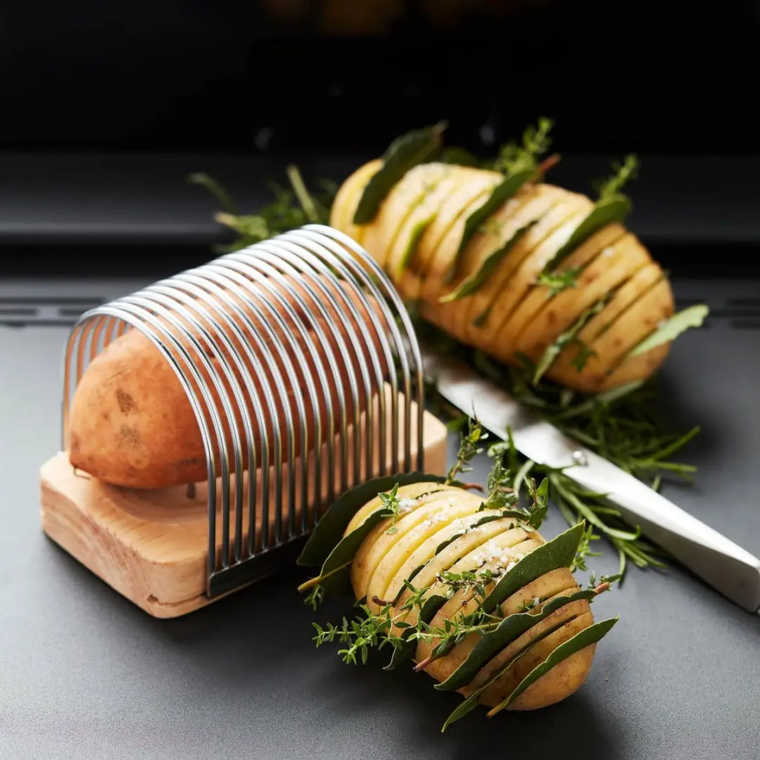 Barbecook Hasselback Aardappelsnijset - Zilvergrijs/Houtkleur