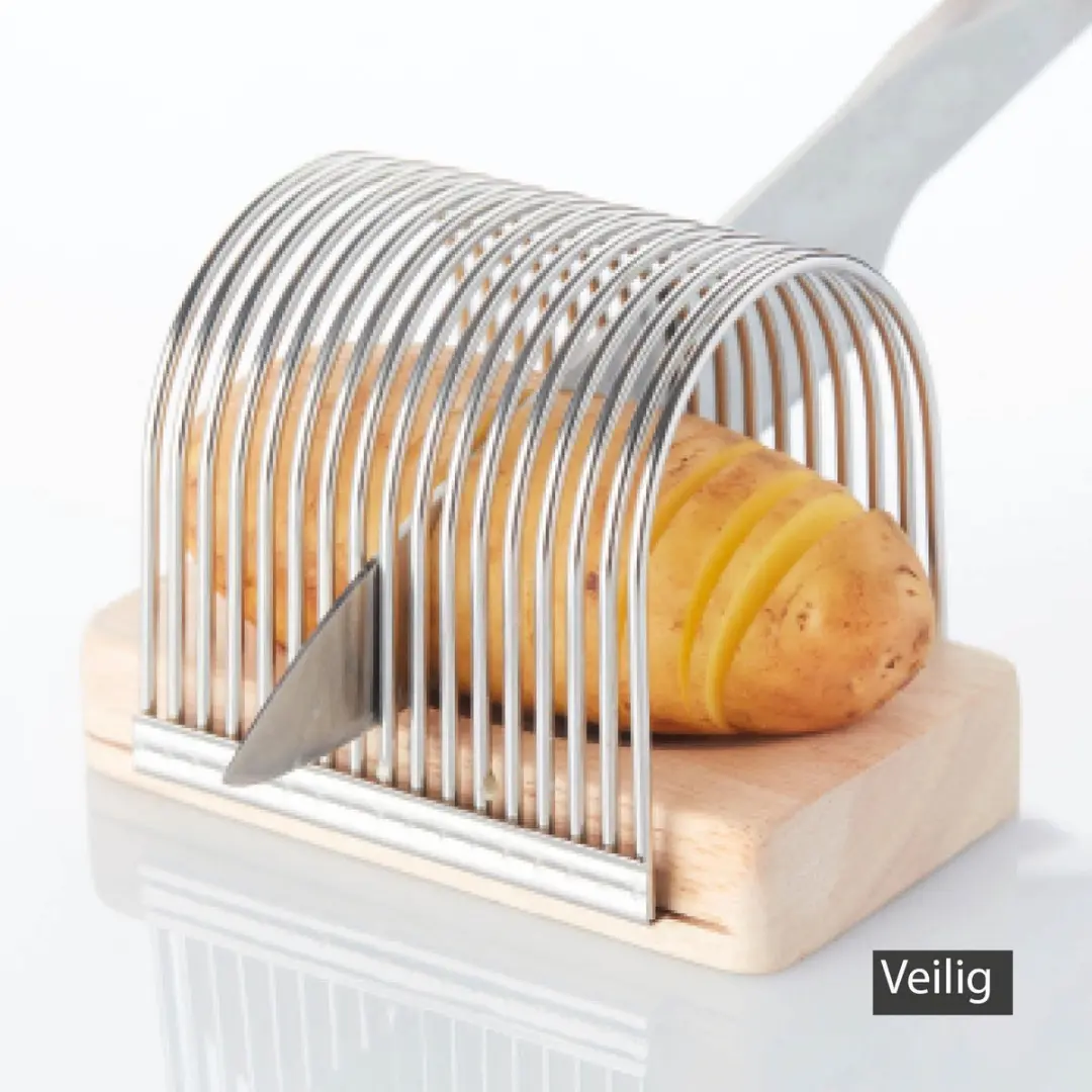 Barbecook Hasselback Aardappelsnijset - Zilvergrijs/Houtkleur
