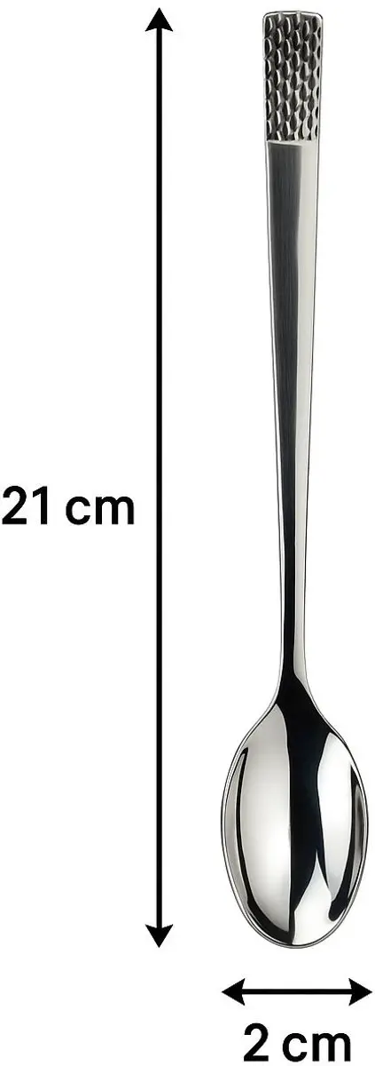 Sola Sorbet Longdrink Lepels - 12 Stuks - Zilver