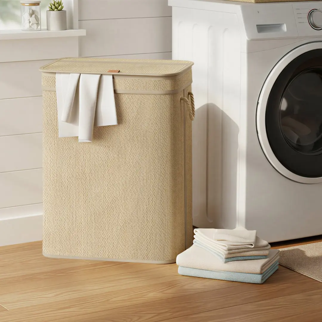 Songmics Bamboe Wasmand 90L - LCB067Y01