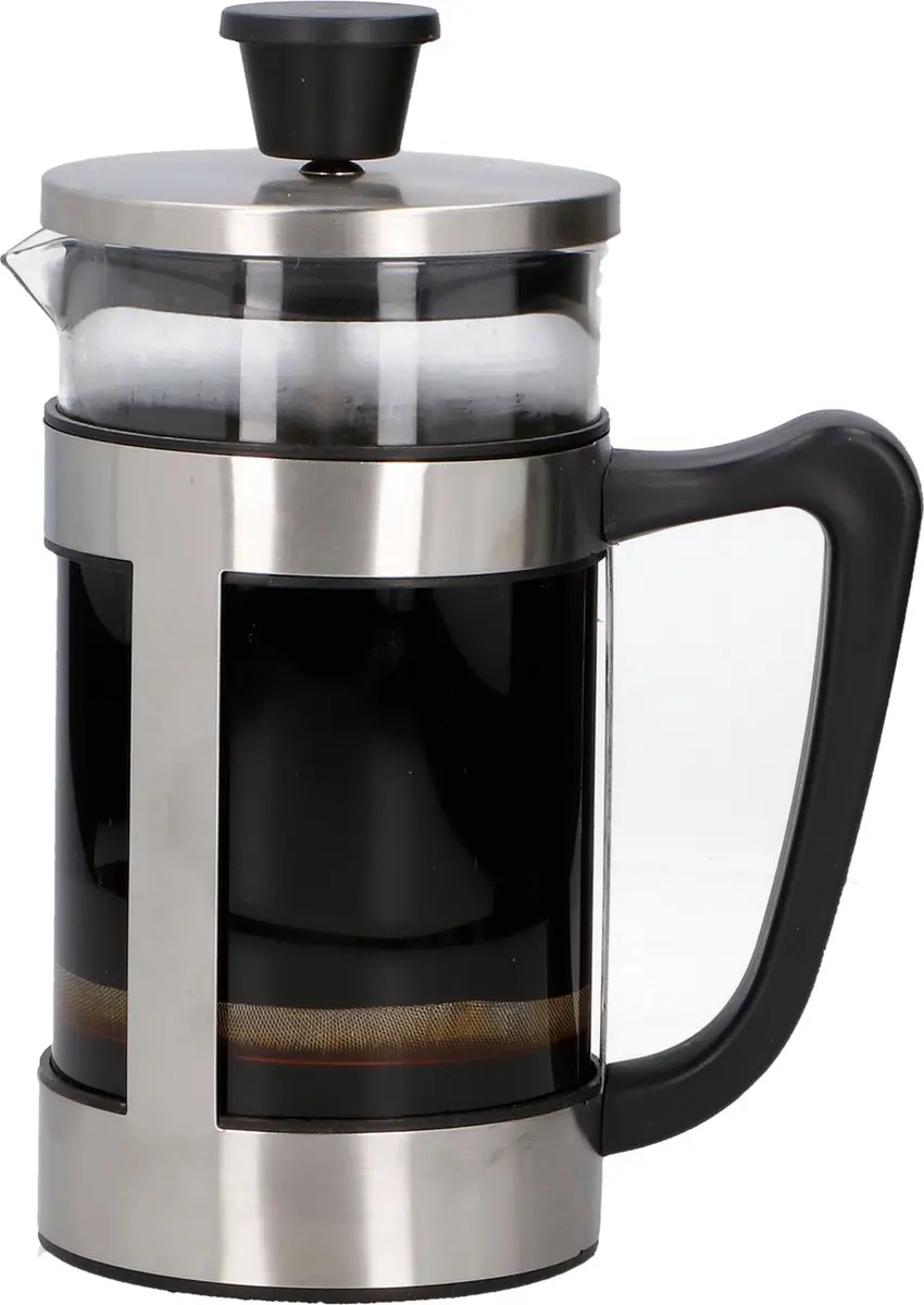 Alpina Cafetière 1L - 8 Kopjes - RVS/Glas/Zwart