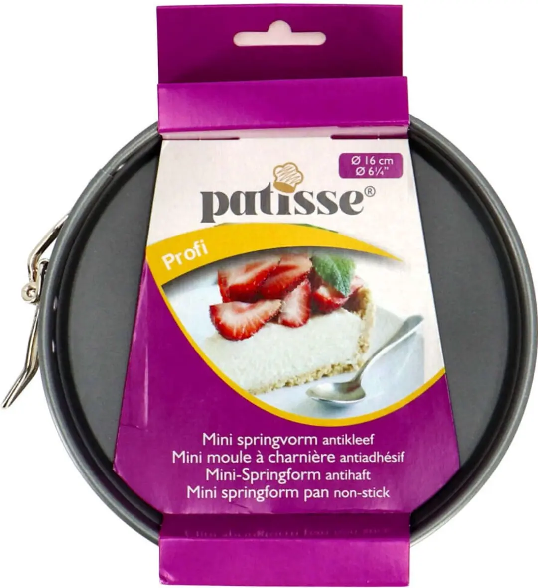 Patisse Springvorm 16cm - Antraciet Staal