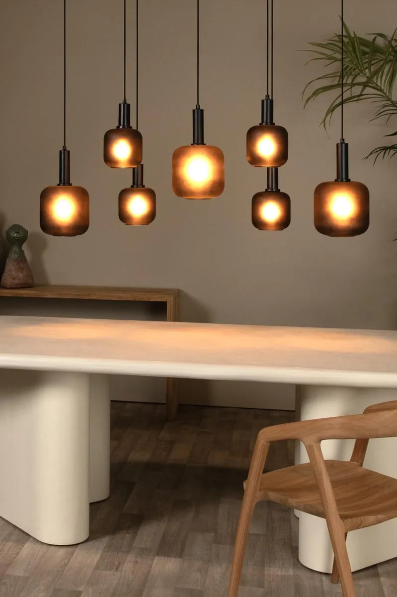Lucide ELOISE - Hanglamp - 7xE27 - Zwart