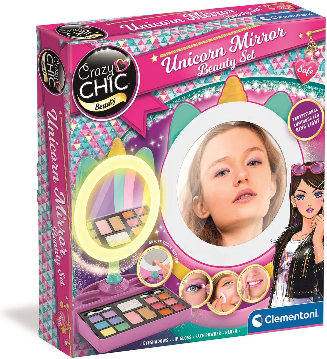 Clementoni Crazy Chic Lichtspiegel - Make-up Set 14g - Multikleur