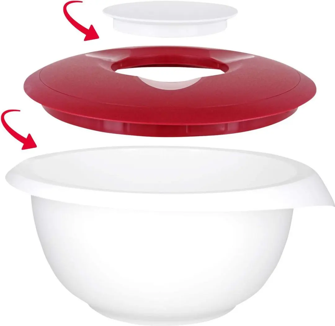 Westmark Kook- en Bakset Duo 3,5L - 2 Stuks - Rood/Wit/Zwart
