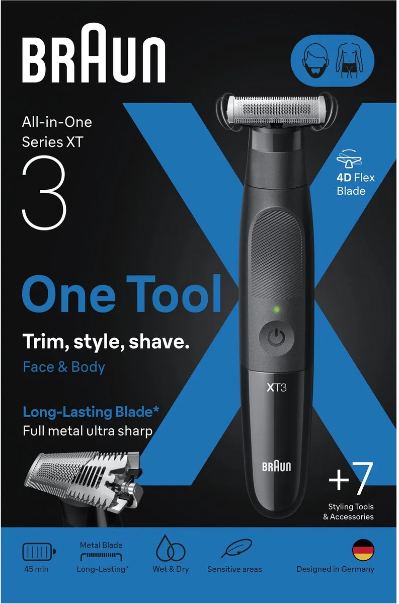 Braun All-in-One Series X XT3200 Trimmer - Zwart - afbeelding 6 van 6