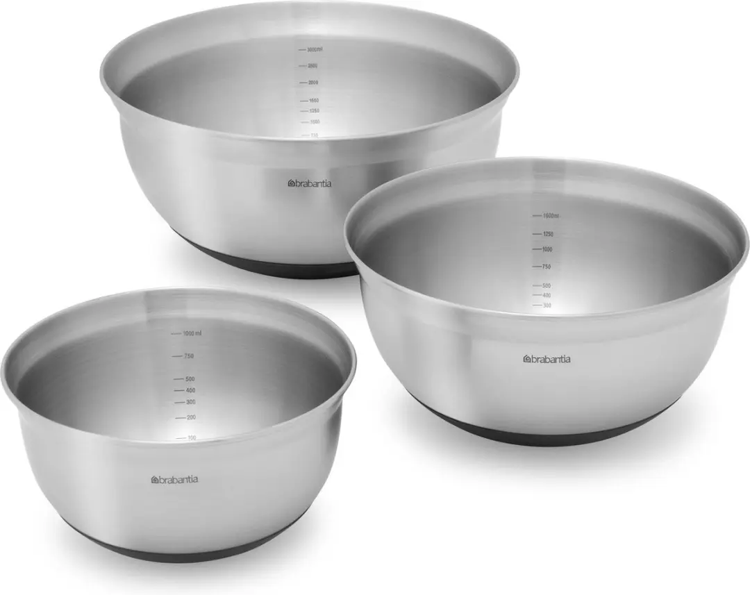 Brabantia Profile Beslagkom 3-delig Matt Steel/Zwart