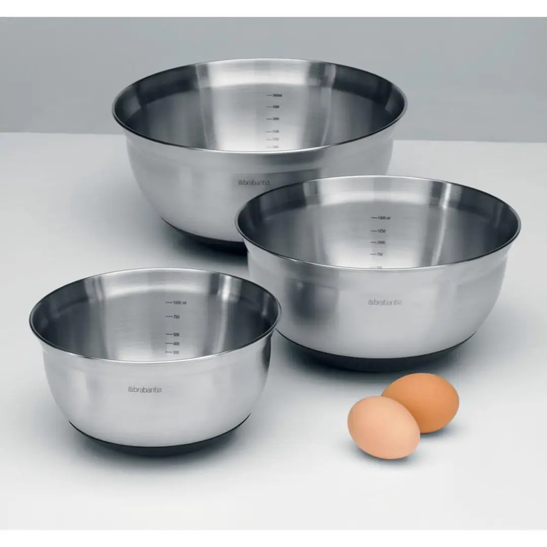 Brabantia Profile Beslagkom 3-delig Matt Steel/Zwart