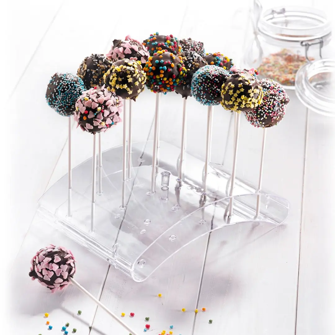 Westmark Cakepops-standaard 20 Stuks - 22x16x6cm - Doorzichtig