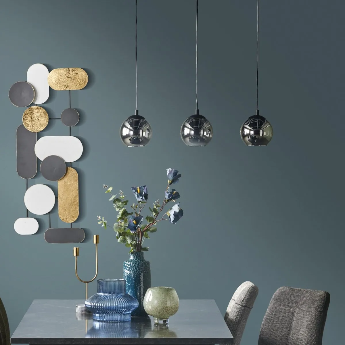 Eglo Ariscani Hanglamp E27 - 76,5 cm - Zwart Rookglas - afbeelding 6 van 6