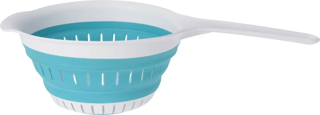 Excellent Houseware Opvouwbaar Vergiet 2-delig - 37x19cm - Wit/Lichtblauw