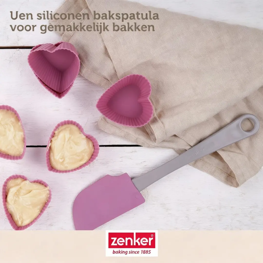 Zenker Bakset Mini Taartvorm 18cm - 2 Kommen & Spatel - Zwart