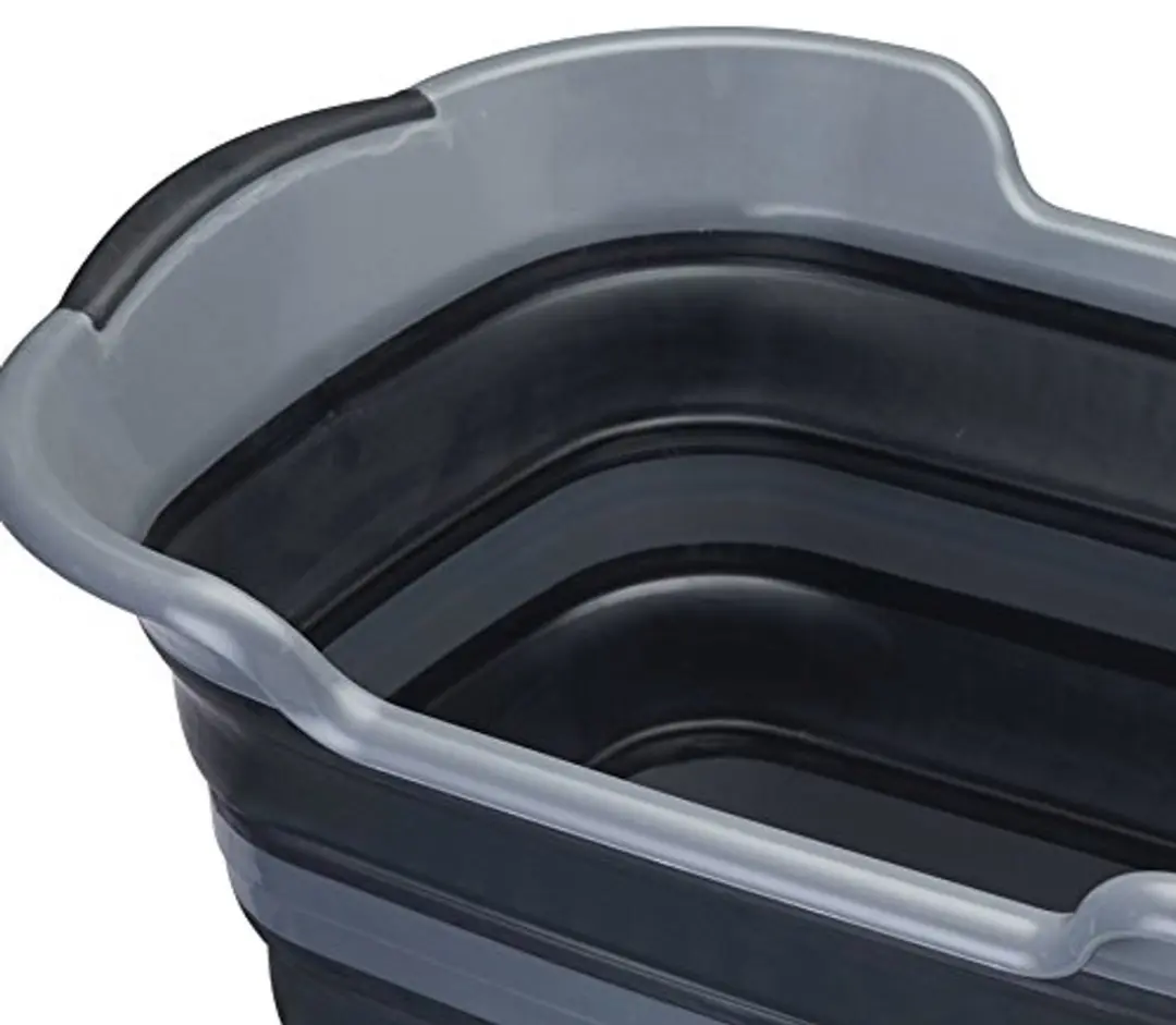 Masterclass Smart Space Grote Opvouwbare Wasmand 60,5x40x28cm - Zwart/Grijs - afbeelding 6 van 6
