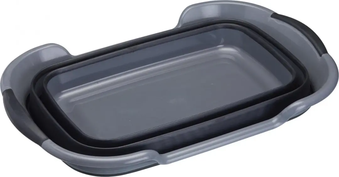 Masterclass Smart Space Grote Opvouwbare Wasmand 60,5x40x28cm - Zwart/Grijs
