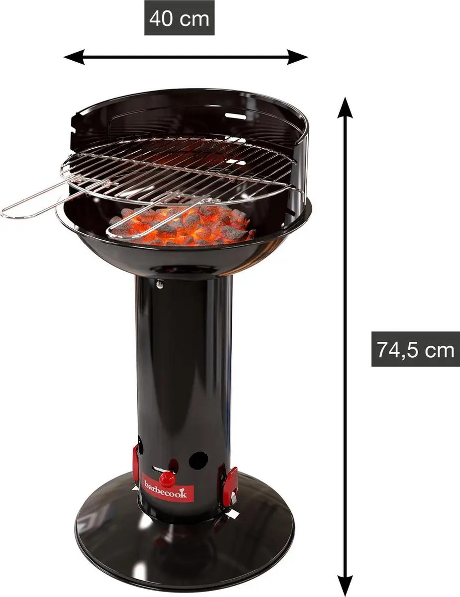 Barbecook Loewy 40 Houtskoolbarbecue - Ø47,5cm - Zwart