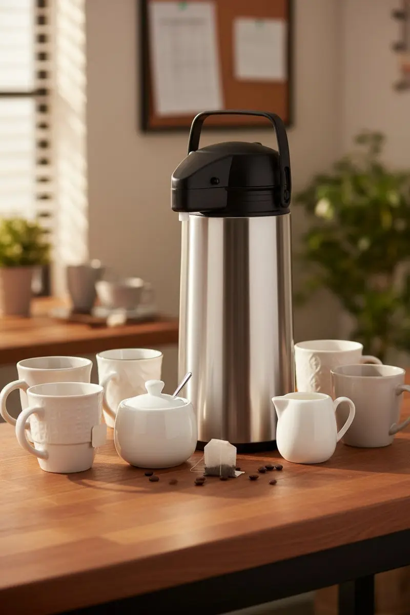 Cookinglife Thermoskan 1,8L - RVS - Zilver/Zwart
