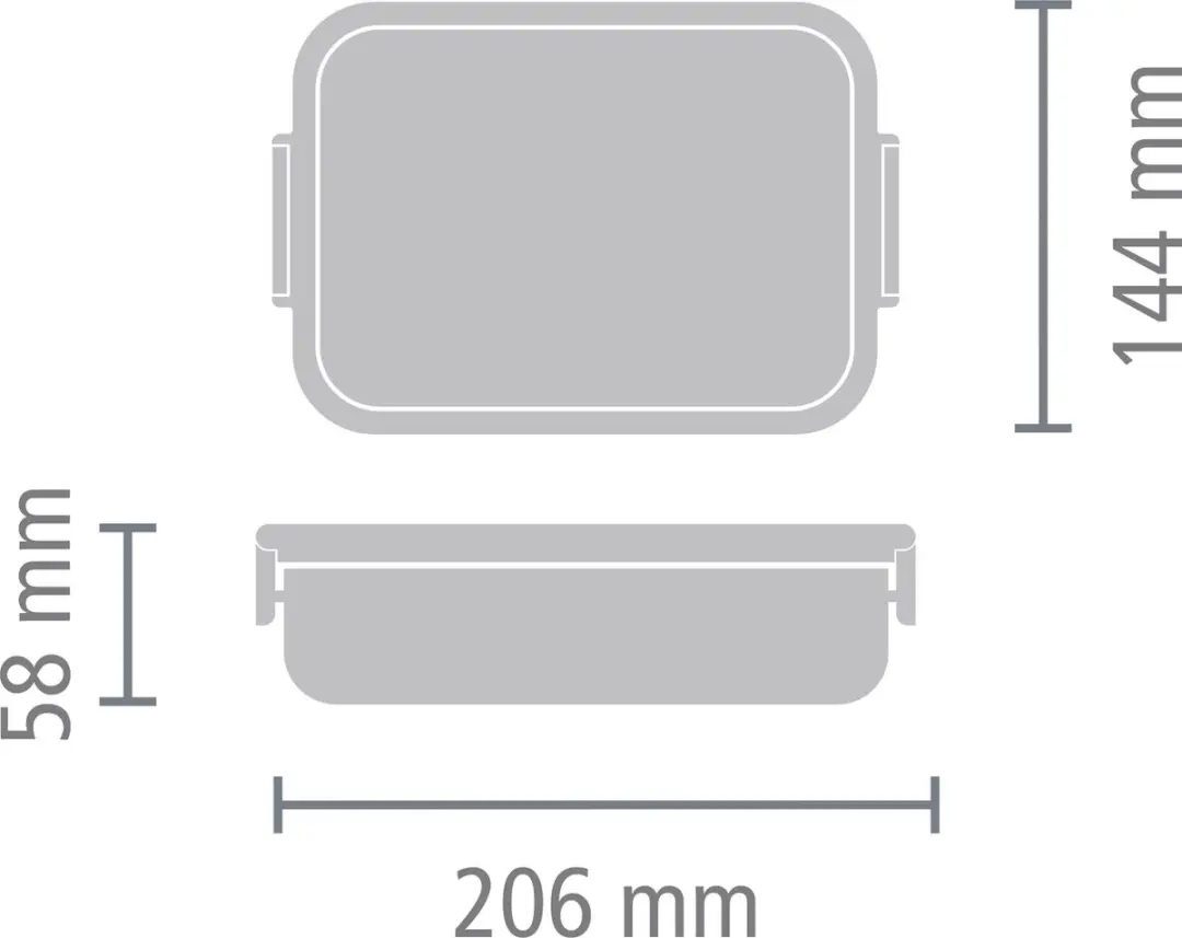 Brabantia Make & Take Lunchbox 203589 - RVS - 1.1L