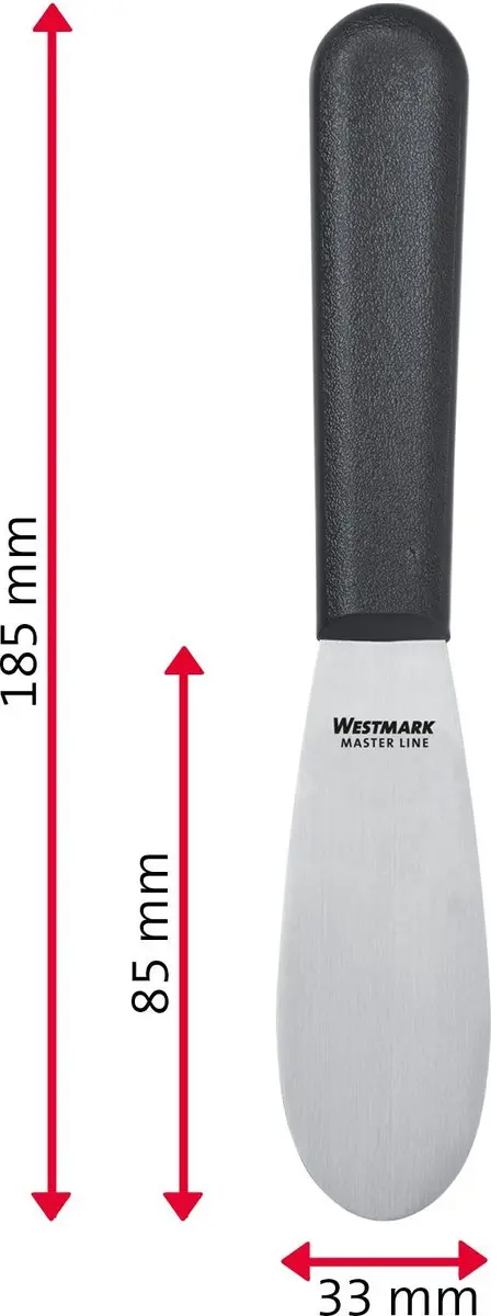 Westmark Master Line Botermes 18,5cm - RVS - Zwart/Zilver