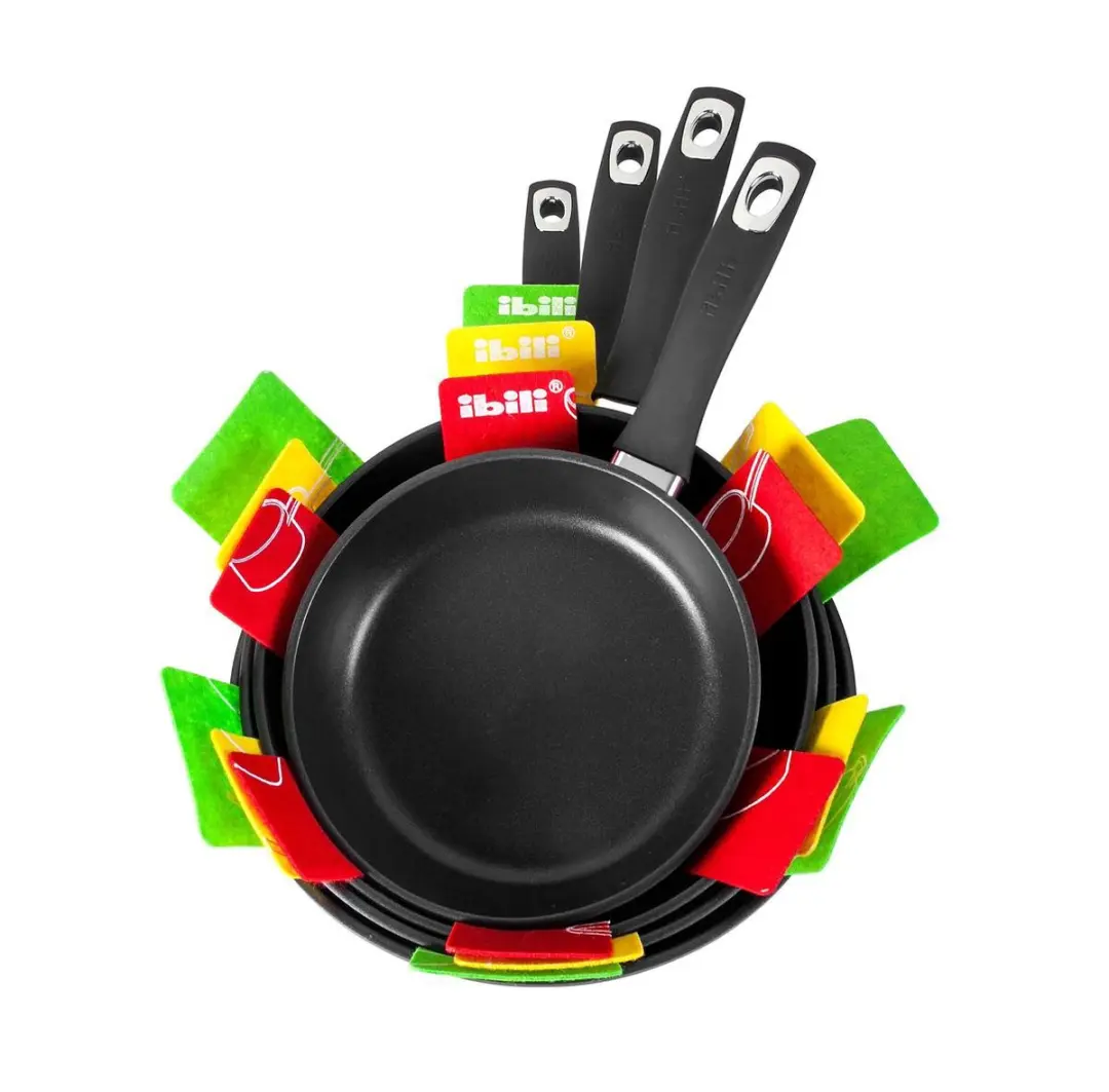 Ibili Panbeschermers Set - 3 Stuks - Ø45cm - Rood/Geel/Groen