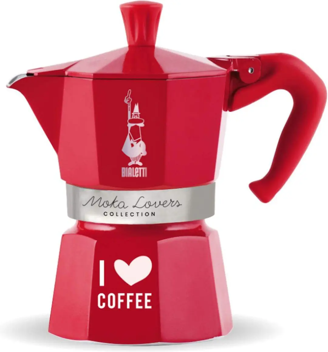 Bialetti Moka Express I Love Coffee Percolator 3 Koppen