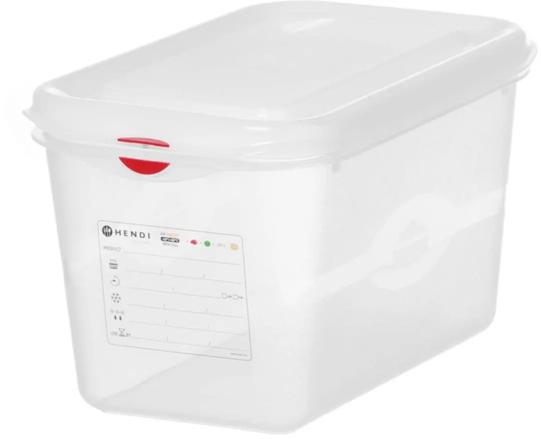 Hendi GN 1/4 Gastronormbak 26,5x16,2x15cm - 4,3L Transparant