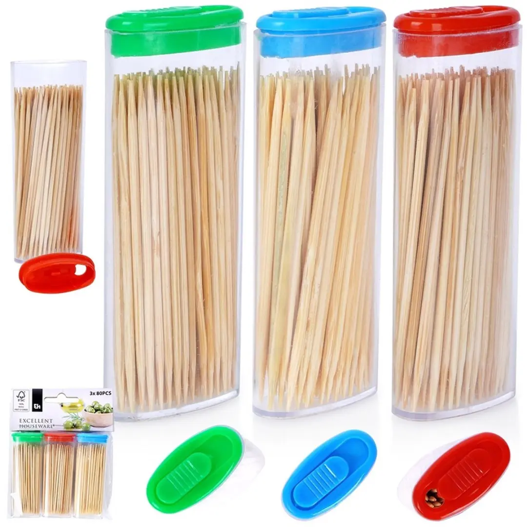 Excellent Houseware Bamboe Cocktailprikkers 80 Stuks