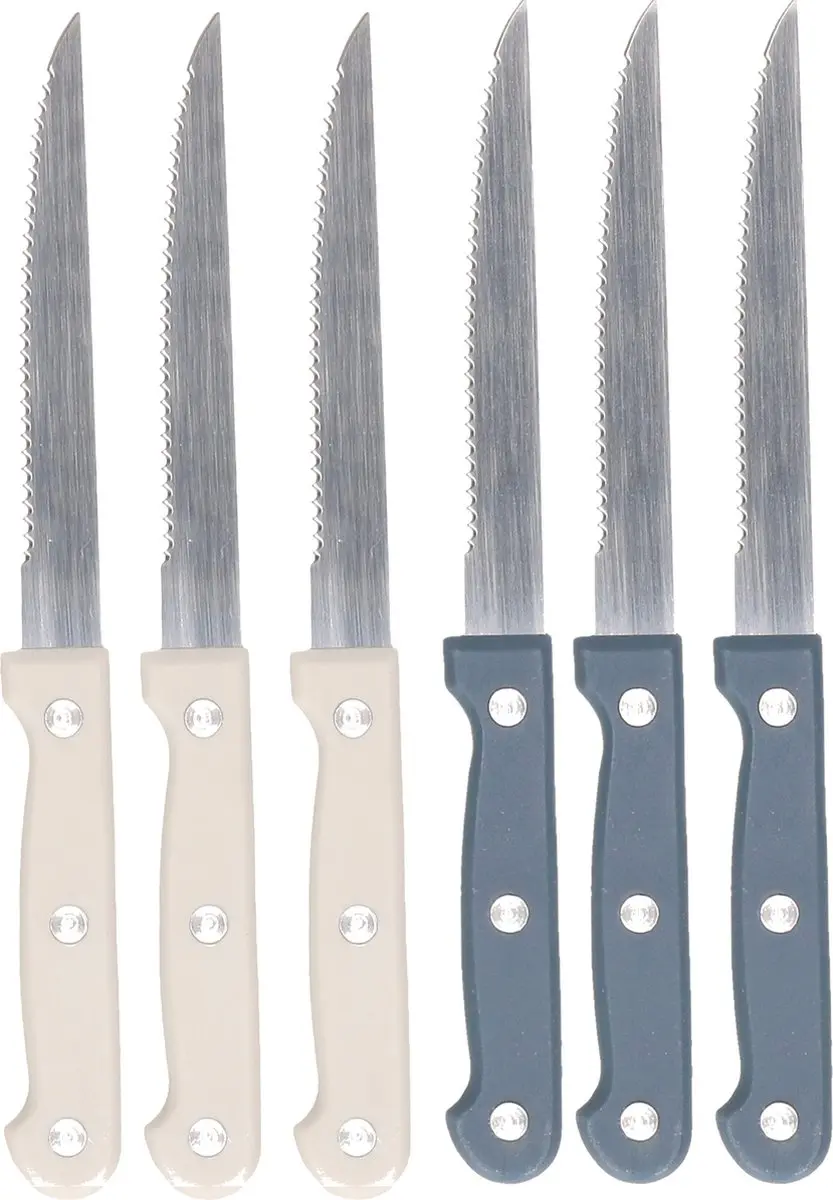 Excellent Houseware Steakmessen RVS 22cm - 6 Stuks