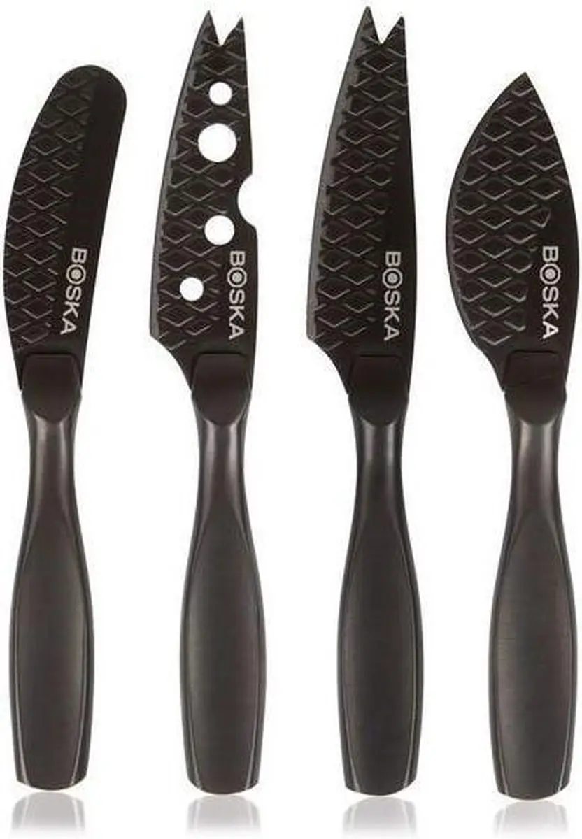 Boska Kaasmessenset Mini Monaco+ - 4 Stuks - Zwart