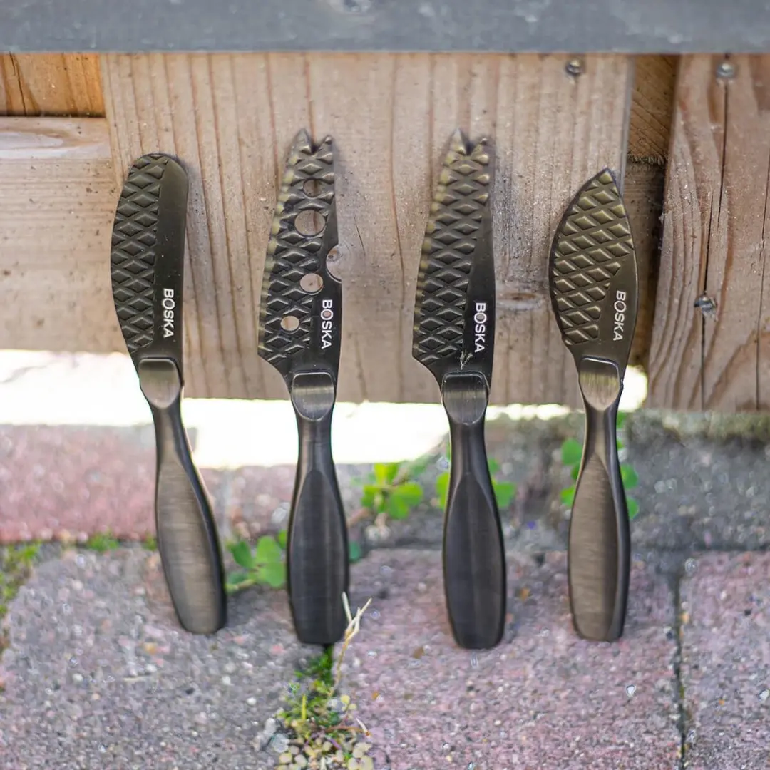 Boska Kaasmessenset Mini Monaco+ - 4 Stuks - Zwart