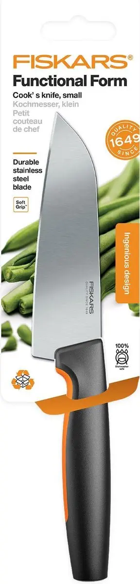 Fiskars Functional Form Koksmes 12cm - RVS - Zwart