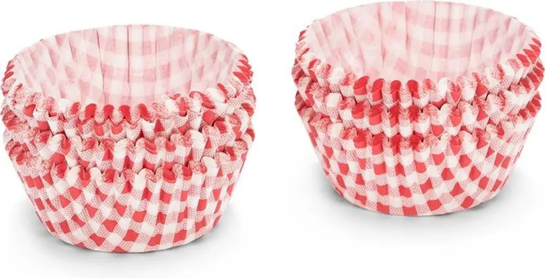 Patisse Cupcakevormen 5cm Rood/Wit