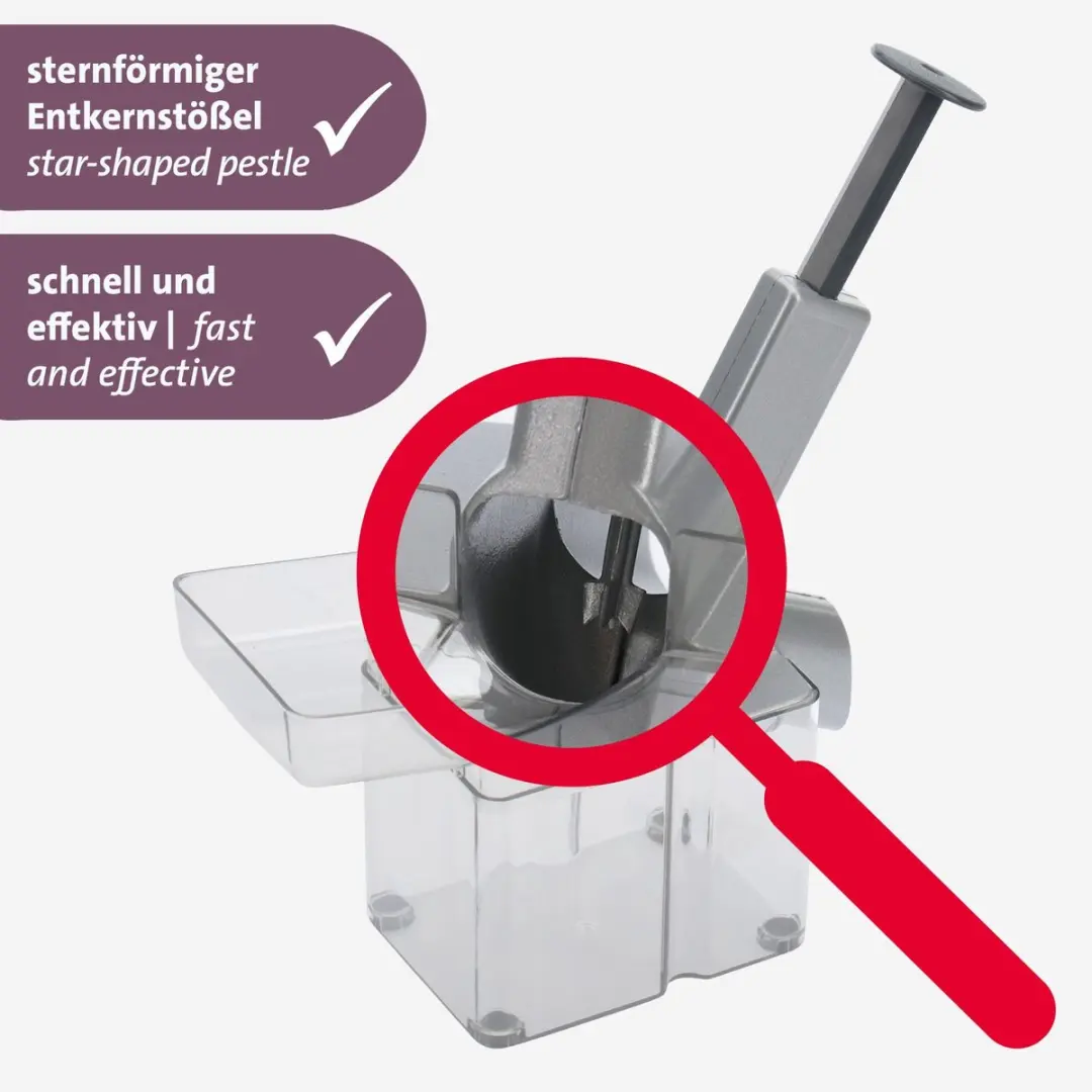Westmark Kirschomat Kersenontpitter - 4 Stuks - Kunststof/RVS/Aluminium