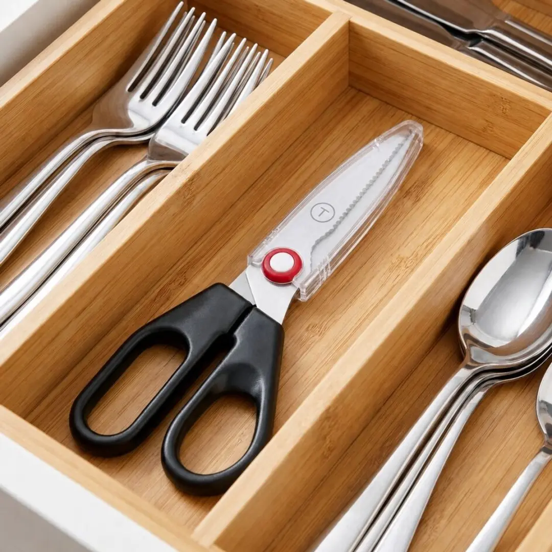 Tefal Ingenio Plus Keukenschaar - Zwart/Zilver/Rood - afbeelding 5 van 6