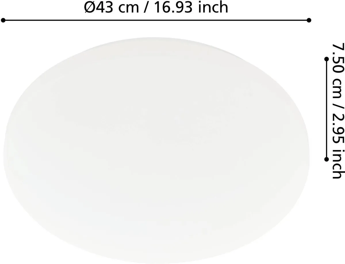 Eglo Approdo Plafondlamp LED - Ø43cm - Wit