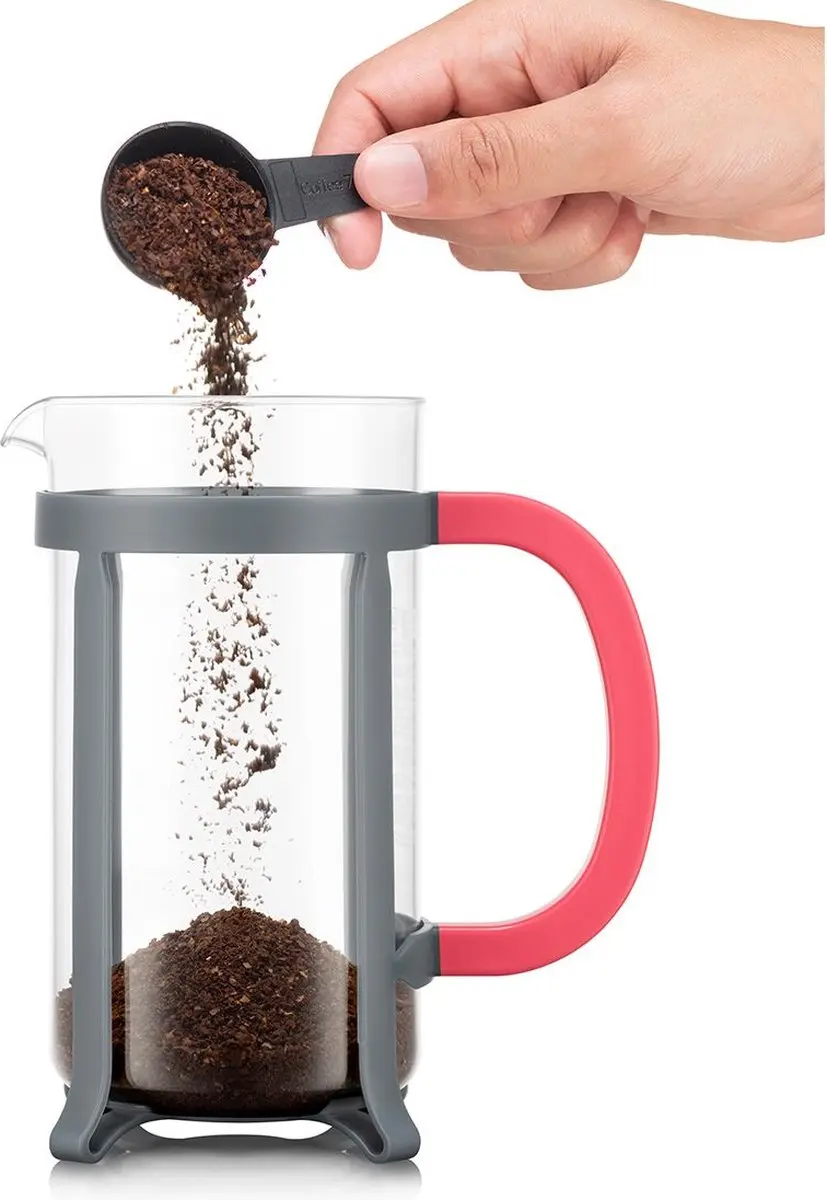 Bodum Java French Press 1L - 8 Koppen - Groen/Grijs/Roze