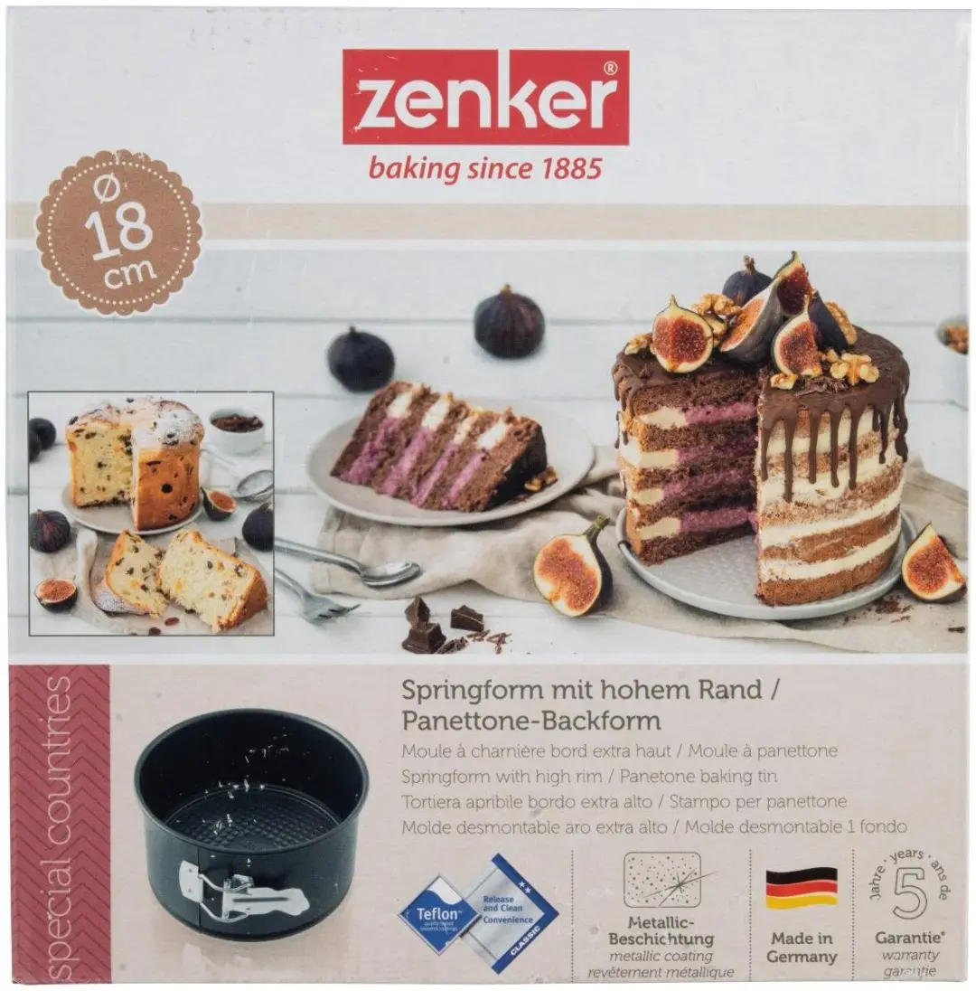 Zenker Special Countries Panettonevormen Set 2x 18cm - Zwart