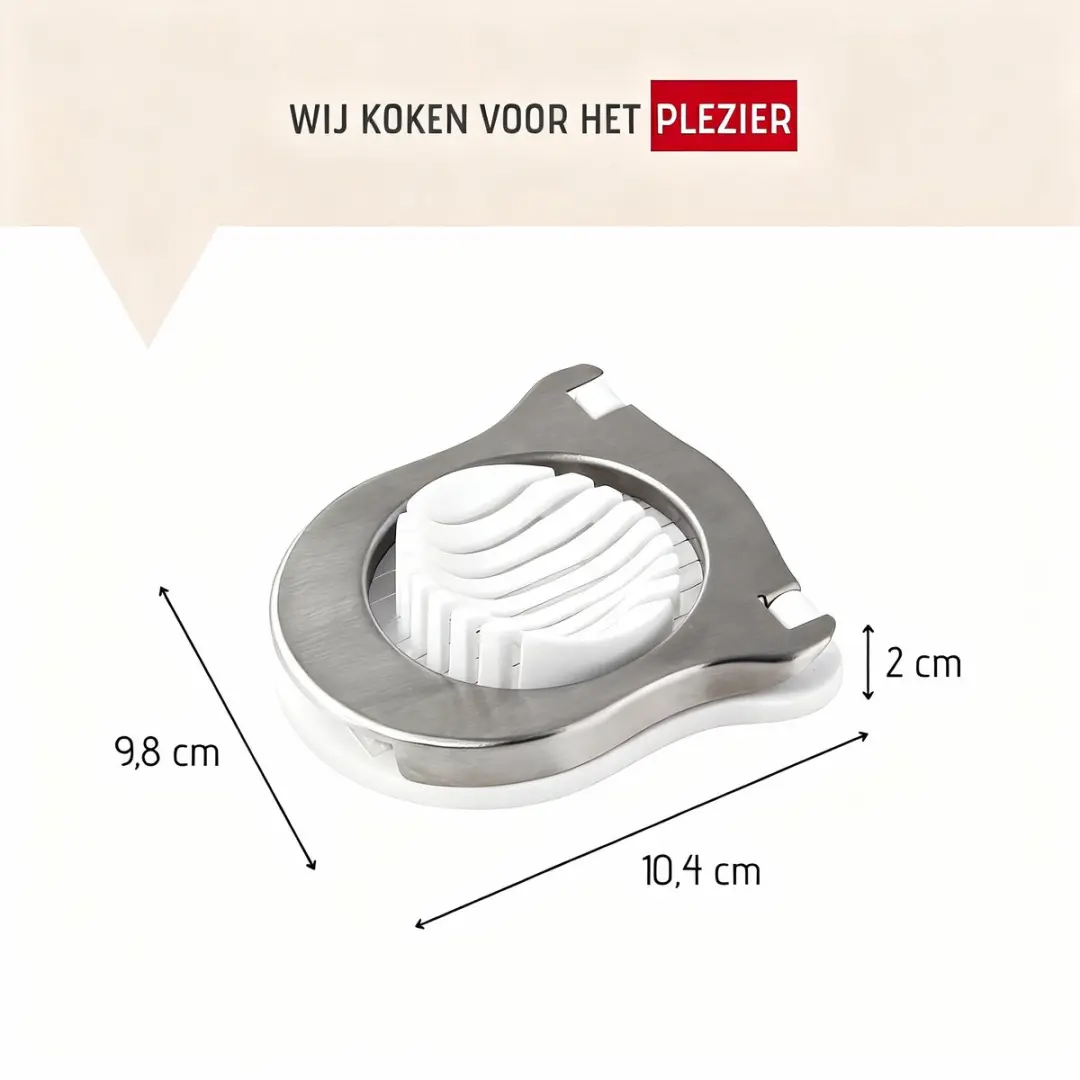Fackelmann Basic Eierknipper - Wit/Grijs