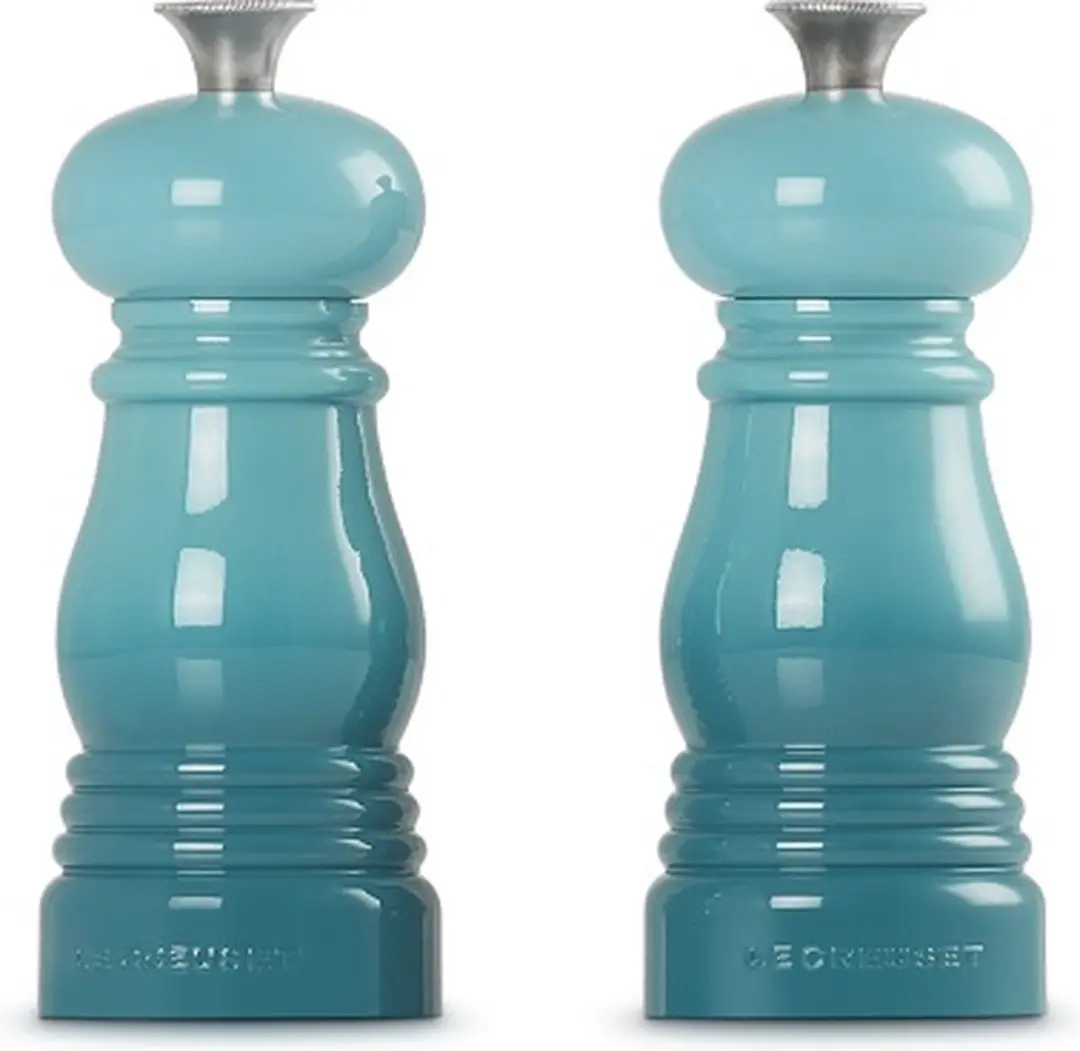 Le Creuset Mini Peper- en Zoutset Caribbean Blue - 2 Stuks