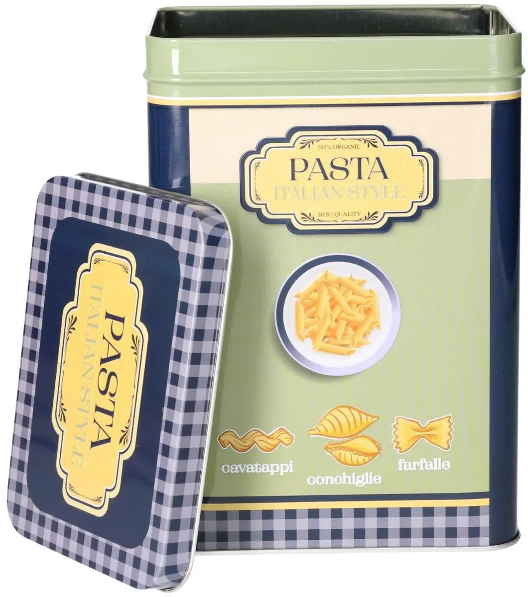 Excellent Houseware Nostalgia Pasta Bewaarblik - 1.6L - Blauw - afbeelding 6 van 6