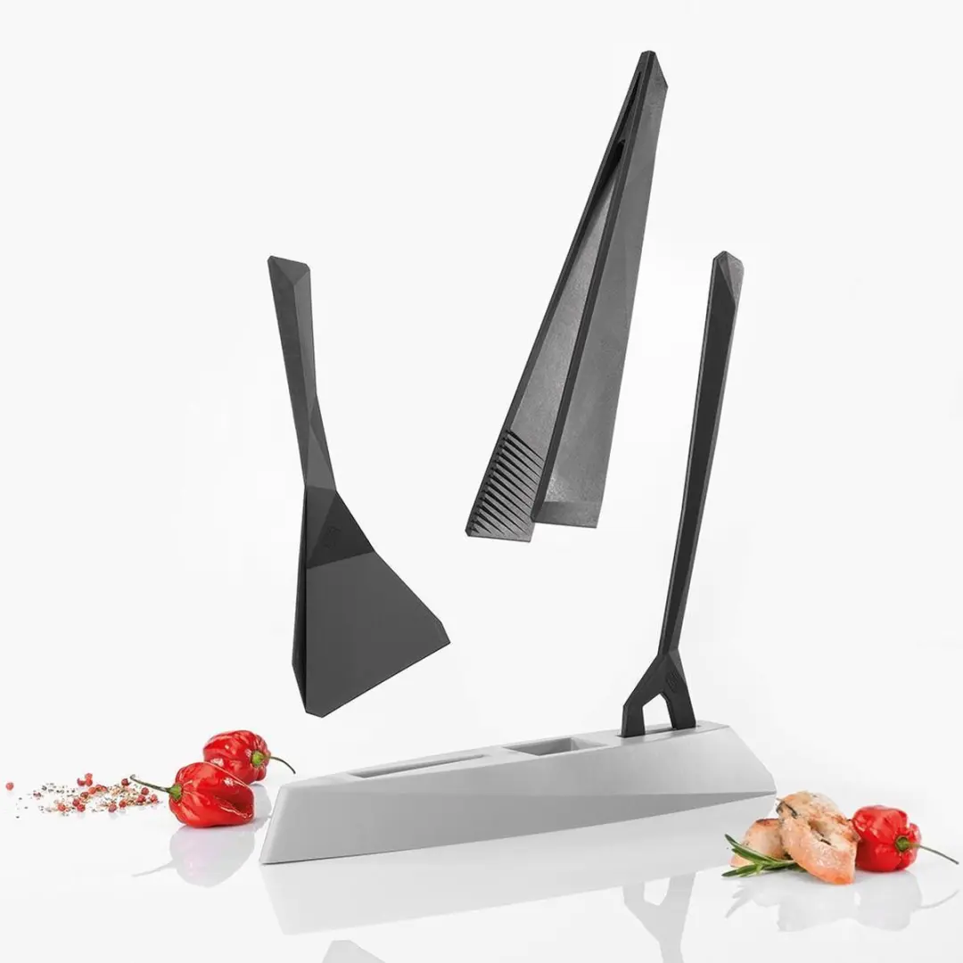 Koziol CLUB Keukengereihouder Set - 3 Stuks - Cool Grey/Cosmos Black