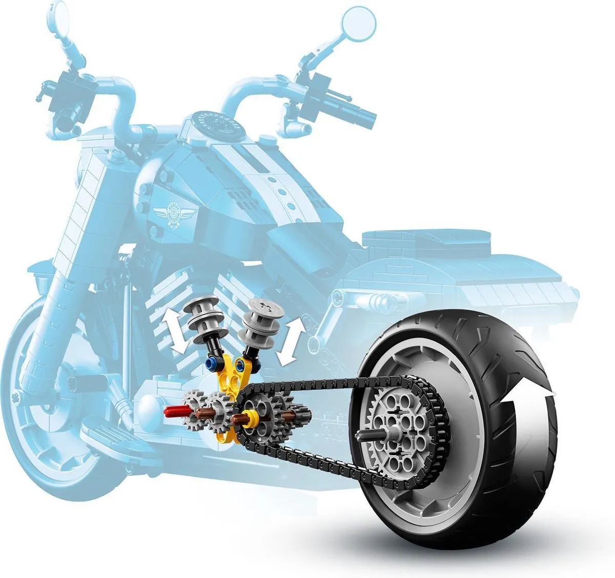 LEGO Creator Expert Harley-Davidson Fat Boy 10269 - 1023 Stenen - Zwart - afbeelding 6 van 6
