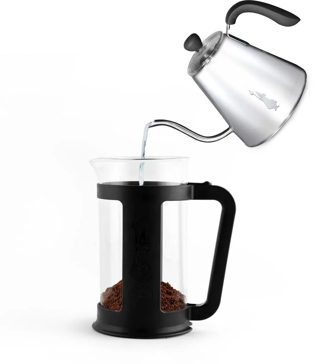 Bialetti Smart French Press 1L - 8 Koppen - Zwart