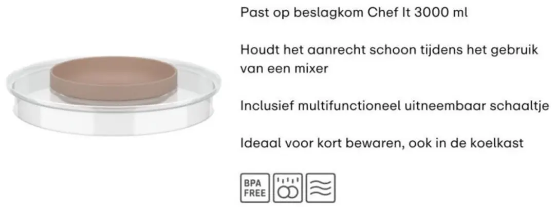 Mepal Chef it Spatdeksel 3000ml - Coral - 22.3cm - afbeelding 6 van 6