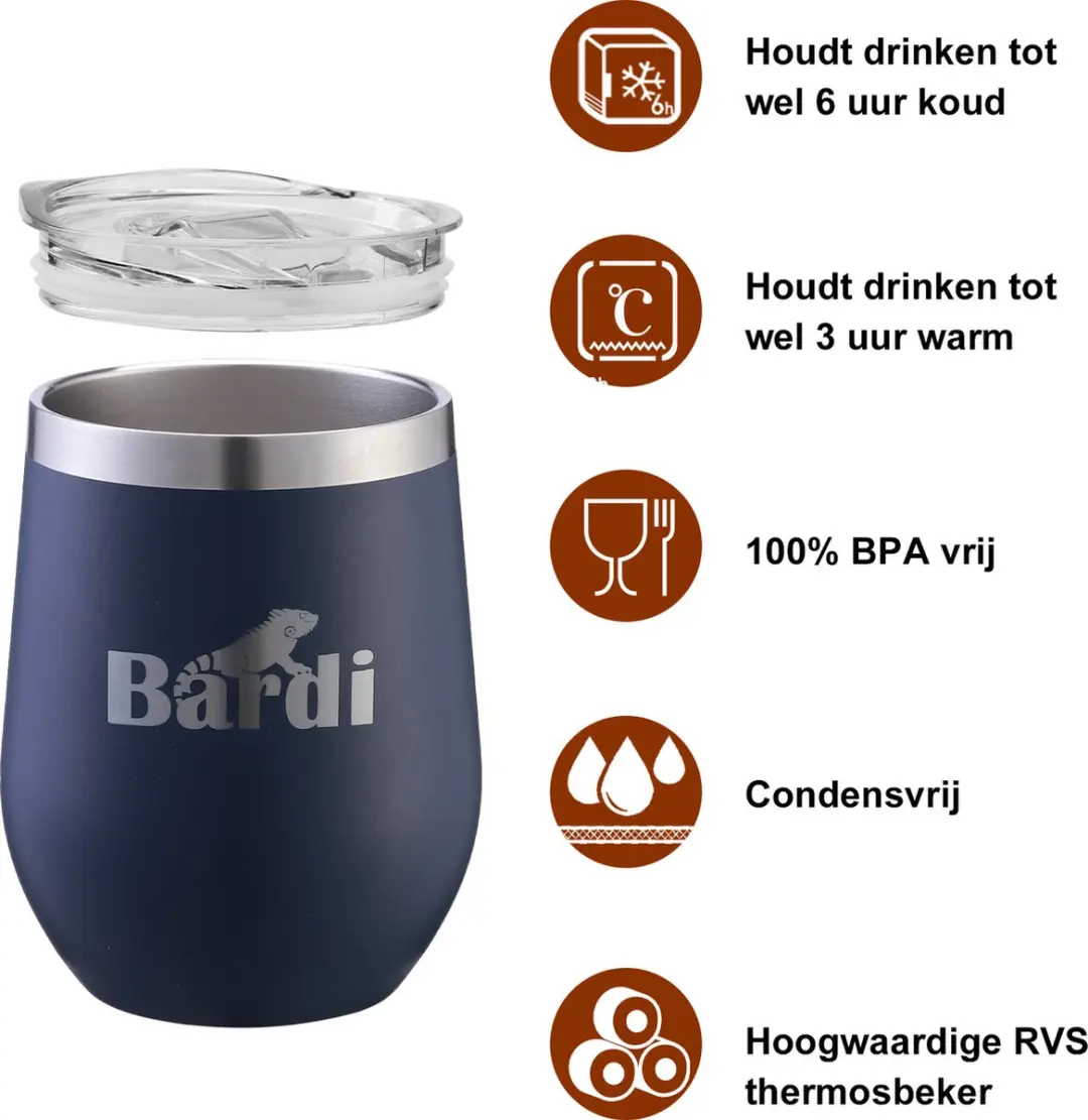 Bardi BA74327 Thermosbeker - 360ml - Blauw