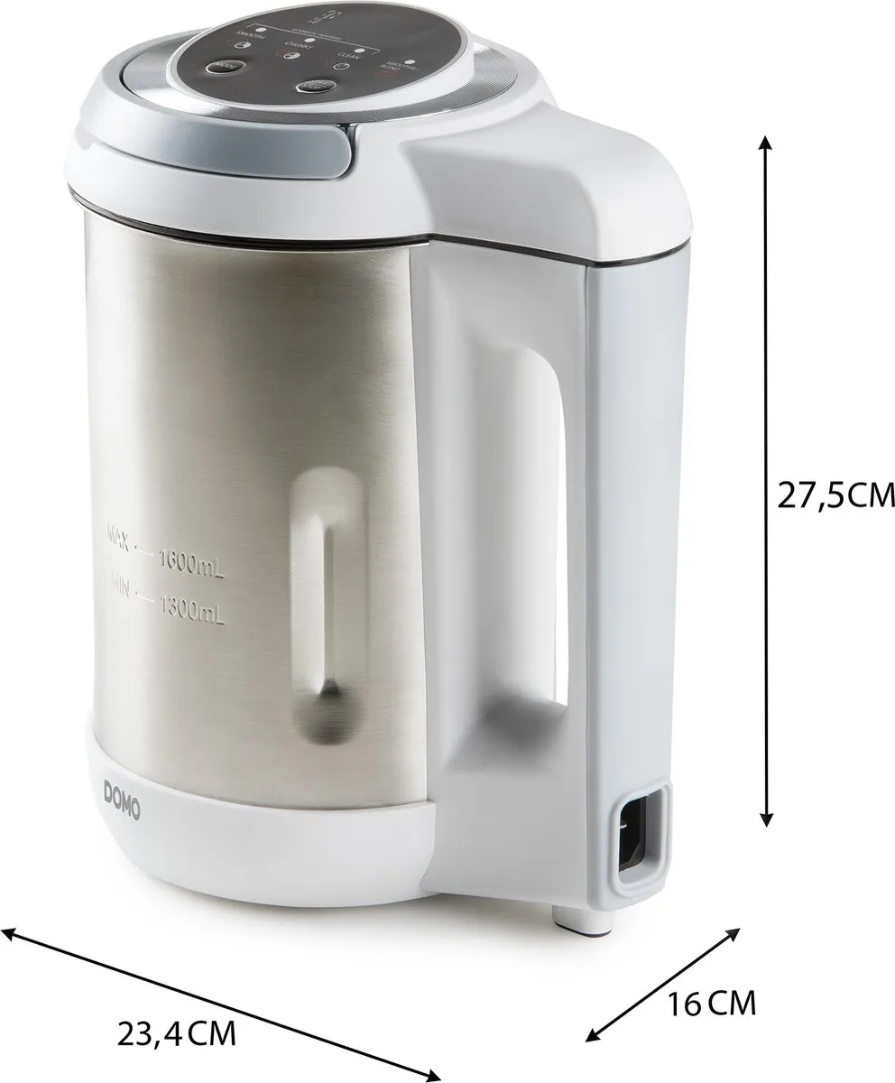 Domo DO737BL Soepmaker 1000W - 1,6L - 4 Programma's
