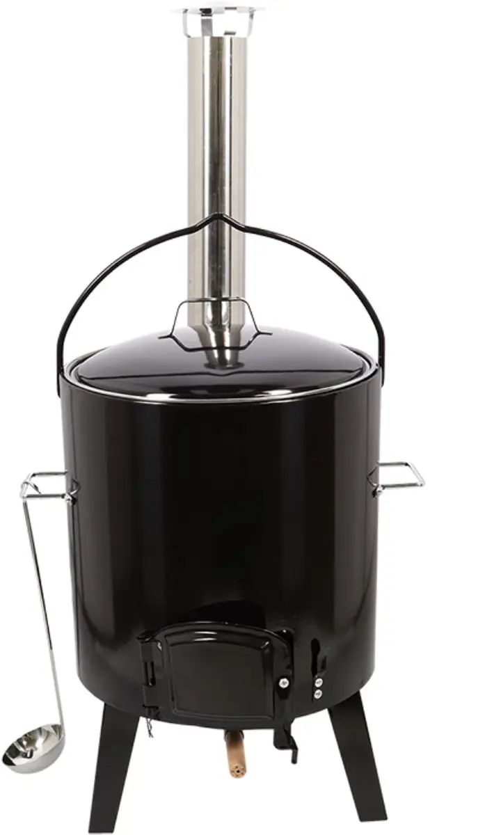 Esschert Design Fancy Flames Stoofkachel BBQ-set - Zwart
