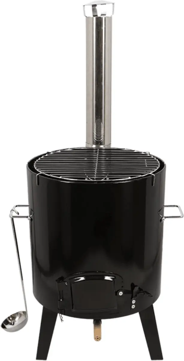 Esschert Design Fancy Flames Stoofkachel BBQ-set - Zwart