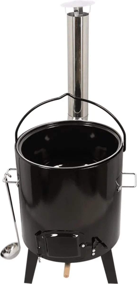 Esschert Design Fancy Flames Stoofkachel BBQ-set - Zwart